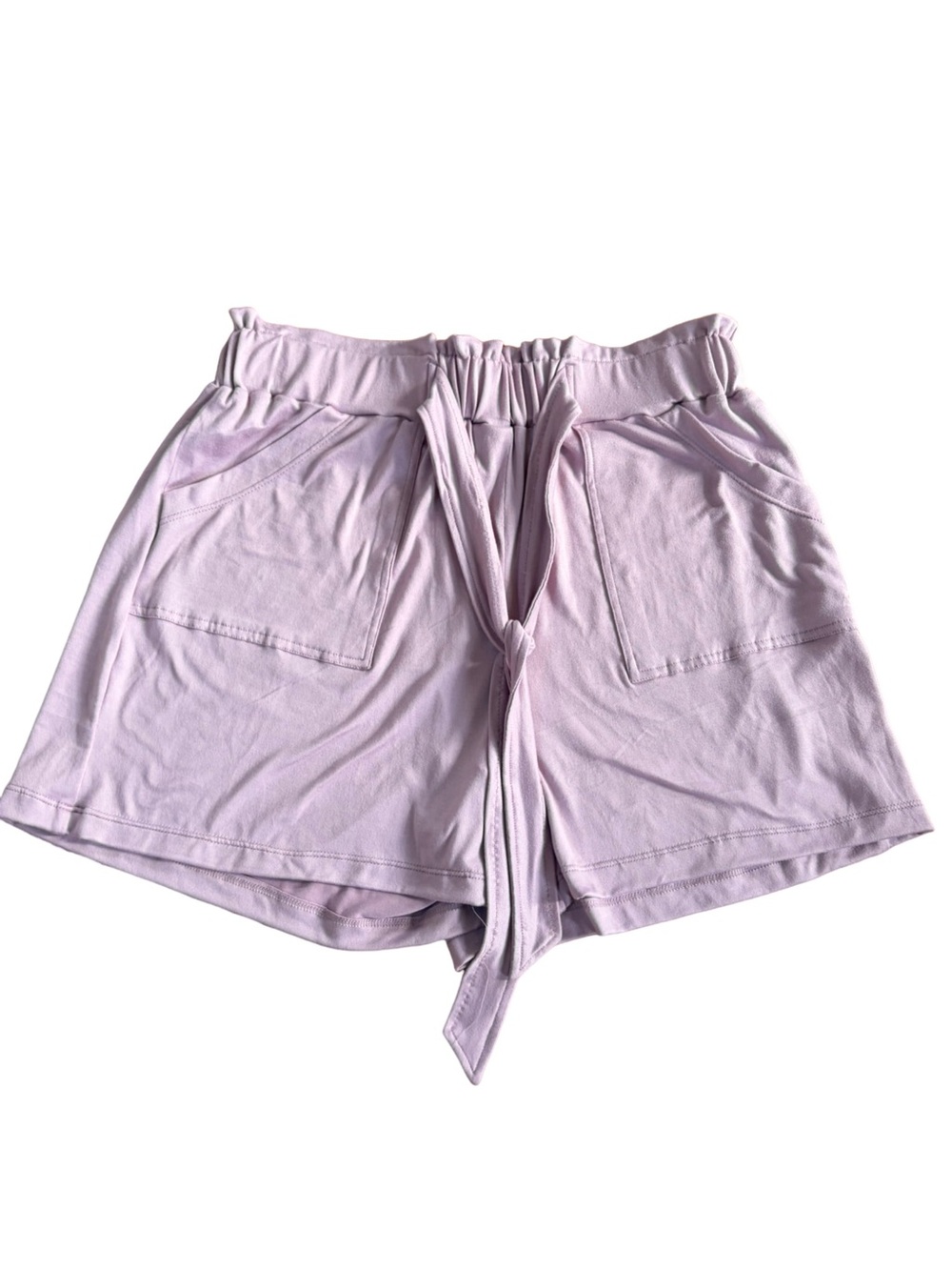 NWT Guilty Lilac Paperbag Waist Pull On Shorts Soft Stretch Pockets M